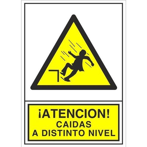 señal 384 plast.420x297''caida dist.nivel atencion caidas a distinto nivel