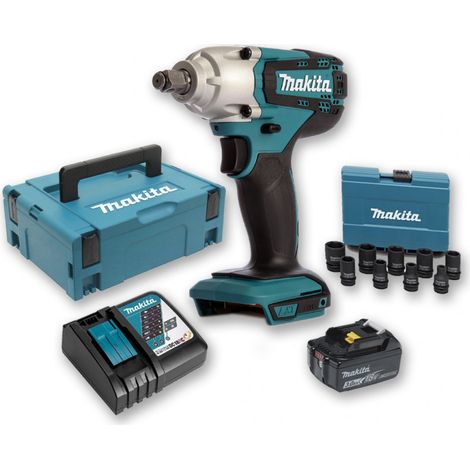 Makita – Boulonneuse à chocs 18V 190Nm 1/2" – Avec 1 batterie 3Ah – Coffret 9 douilles – Moteur Brushless pour usage intensif (1/4)