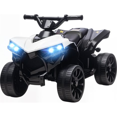 Quad eléctrico para niños tipo ATV 70 x 42 x 45 cm música faros seguridad robusto controles estables estilo moderno en metal blanco 210000624 (1/5)