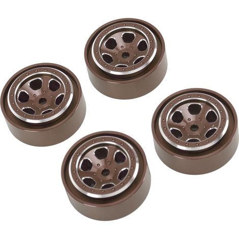1,3 Zoll Aluminiumfelgen, 6 Löcher, für Traxxas TRX4M 1/18 RC Crawler, Farbe Bronze. (1/5)
