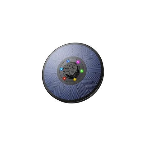 Solarbrunnenpumpe mit 6 bunten LED-Lichtern und 7 Brunnenstilen, 4-in-1-Solarpumpe für Vogelbad, Teich, Aquarium, Aquarium, Garten