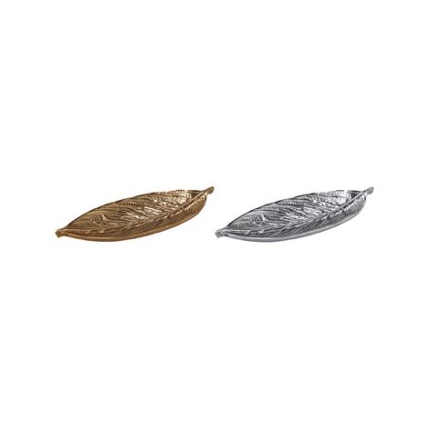 1 Pezzo Foglia Decorativa Casa Svuotatasche in Ferro 23 x 9 cm 2 Colori (1/2)