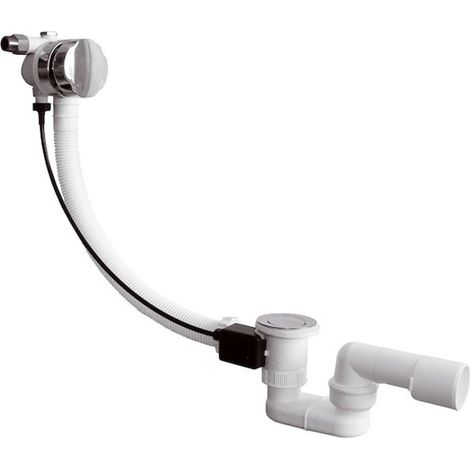 Jika Deep - Conjunto de desagüe bañera 550, llenado por rebosadero, bowden, plástico H2948170040001