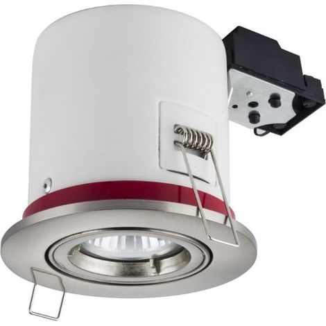 Support de spot orientable alu brossé 100mm – Douille GU10 automatique – Fixation rapide 1/4 de tour – Usage intérieur IP20 (1/5)