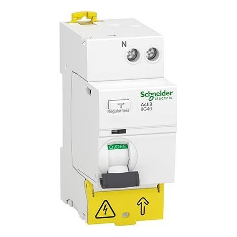 Schneider A9R67625 Acti9 iig40 – Fehlerstromschutzschalter für Gruppen – 1p+n 25a 30ma Typ ac