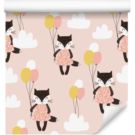 Papier peint « Chatons dans les nuages » pour salon et chambre 50x1000 cm (1/5)