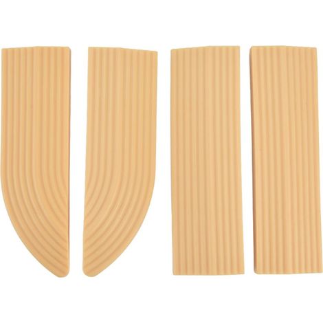 Protector de umbral de puerta universal de 4 piezas para escaleras, sillas de ruedas y puertas, de fácil montaje, color beige. (1/5)