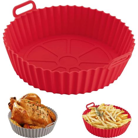 Silikon-Backform – Silikonmatte für Airfryer – rot (1/2)