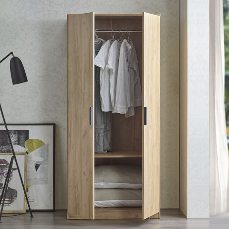 Armadio Guardaroba Eiselfing 176 x 80 x 52 cm Effetto Rovere [en.casa] (1/5)