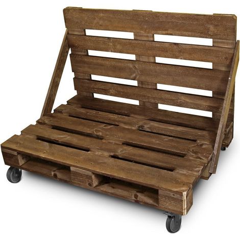 Sofá de palets acabado profesional - lijado y barnizado para exterior Madera