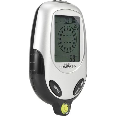Thermomètre électronique multifonction portable avec boussole et calendrier pour le camping et les pique-niques en plein air (1/5)