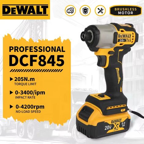 Avvitatore a percussione a batteria 20V DEWALT DCF845 motore brushless (1/5)
