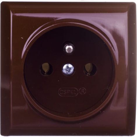 Prise simple BIS avec/sans GN-1BZ/24 marron