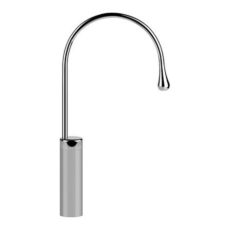 Gessi Goccia caño de lavabo versión alta, sin desagüe, 244 mm de