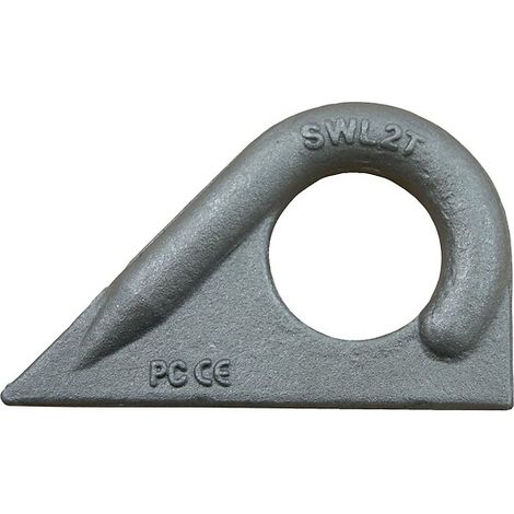 Anneaux à souder 45° acier brut CMU 2000 kg, pour câble de diamètre 18 mm - PRAMAC