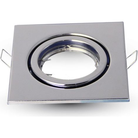 GU10 GU5.3 GEHÄUSE QUADRATISCH EINSTELLBAR FÜR SPOTLIGHTS MOD. VT-7227SQ SKU 3474 Chrom