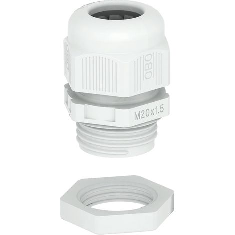 OBO Bettermann 2022764 Kabelverschraubung   1.5 mm Kunststoff, PA Lichtgrau 50 St. (1/2)