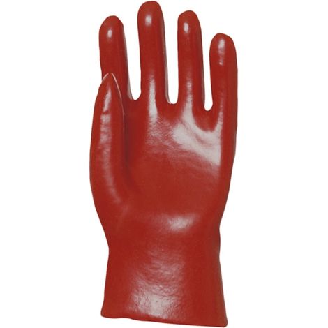 Gants PVC rouge enduit - modèle standard 27 cm - taille 10 (carton de 10 paires) - Coverguard (1/3)