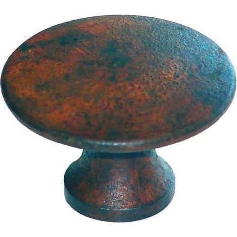 Bouton lentille fer rouillé - Diamètre : 30 mm - Hauteur : 17 mm - DUBOIS (1/3)