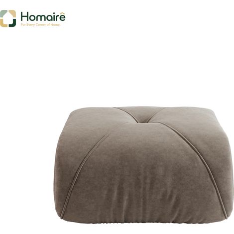 Pouf aus Chenille taupe mit Armlehne en Polyester 78 x 76 x 45 cm HOMAIRE (1/5)