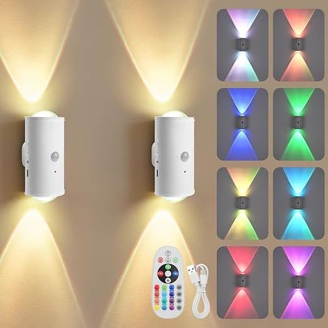 RGB LED Night Lights with Motion Sensor Indoor (1/5)
