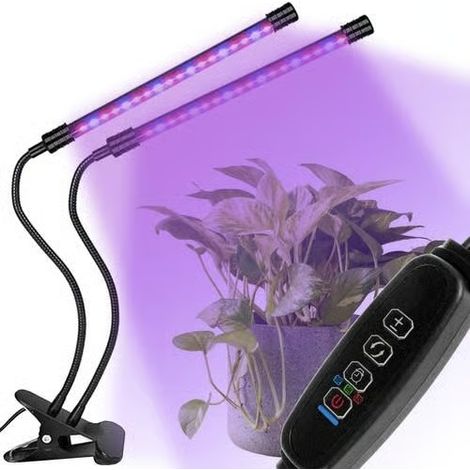 Lampe pour plante Éclairage des plantes avec 2 tubes fluorescents LED (1/3)