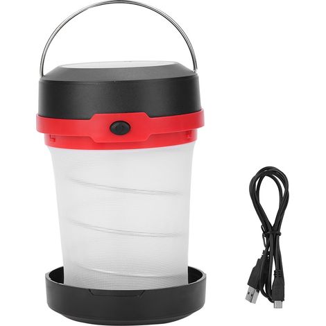 Mini lanterne LED pliable avec panneau solaire, lampe de camping portable USB pour tente. (1/5)