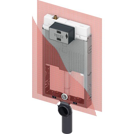 Tece TECEbox - Vorwandelement für Wand-WC, mit Spülkasten Octa II, 8 cm, Bauhöhe 1,07 m 9370501 (1/3)