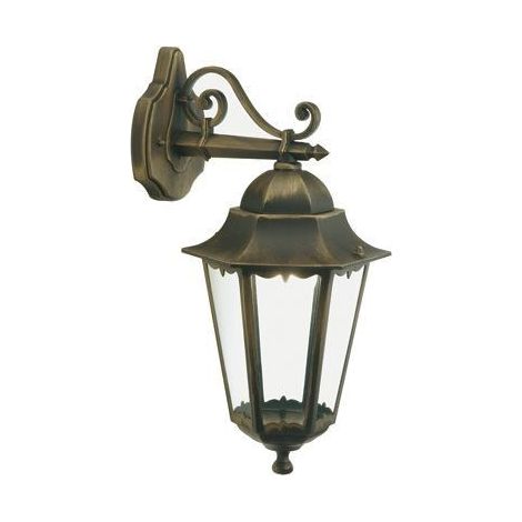 Lampada Applique Grande in Basso Colore Nero e Oro per Esterno Linea Merlet Sovil (1/4)