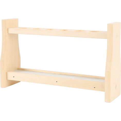 Holz-Reagenzglasständer mit 6 Löchern, geeignet für Pflanzen, wissenschaftliche Experimente, Dekoration und Bastelarbeiten, 18 mm / 0,71 Zoll (1/5)
