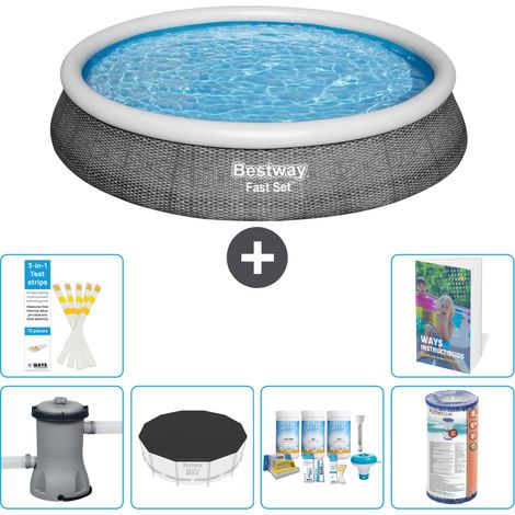 Bestway Piscina Bestway Fast Set Rotonda - 396x84 cm - 7-pezzi  S208