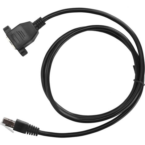 Connecteur Ethernet RJ45 Cat6 Câble Réseau 1 Mètre Mâle-Femelle avec Support de Montage et Vis