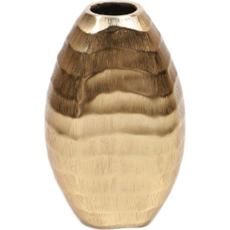 piccolo vaso in alluminio dorato per la decorazione domestica