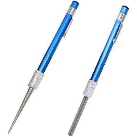 Stylo à Aiguiser, 2 Pcs Couteaux Aiguiseur Diamant Portable Sont Utilisés pour Couteaux à Dents Couteau Ciseau, Bâton d'Affûtage de Diamant Utilise une Conception Rétractable pour Facile à Trans (1/5)
