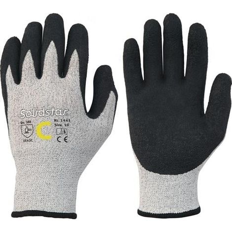LEIPOLD  Guantes  anticorte  Solidstar  1443  gris  /  negro  EN  388  EPI  II  Talla  10  -  1443-10 (1/2)