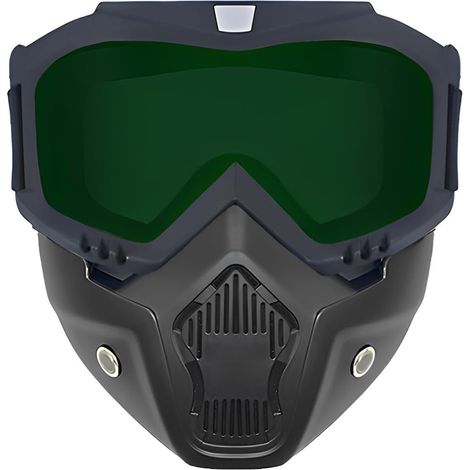 Motorcycle Goggles Motocross Goggles with Removable Mask Motocross Mask Windproof Riding Sunglasses (1/5)