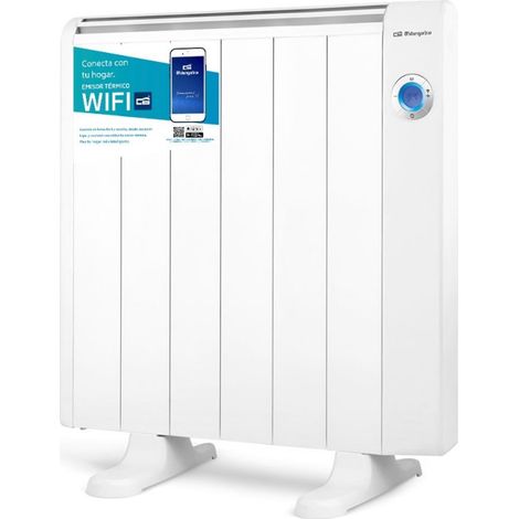 Emettitore termico Orbegozo a 6 elementi. Potenza: 1000 W. Connessione wireless WiFi tramite APP. Intervallo di temperatura: 7°C