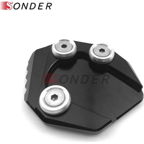 (Noir) Compatible avec SUZUKI GSX-R125 GSX-S125 GSXR GSXS 125 150 : béquille latérale CNC, extension de béquille, plaque de support, puissance maximale. (1/3)