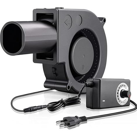 Ventola di raffreddamento centrifuga 12V/220V con controller, nera, 97 x 94 x 33 mm