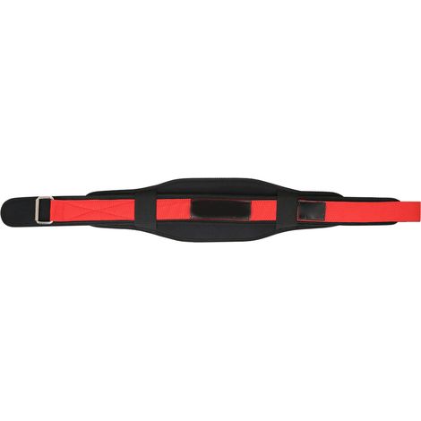 Ceinture de sport haltérophilie respirante absorbante ajustable protection lombaire noire et rouge L (2.6‑3.0 pieds taille 33‑40) (1/5)