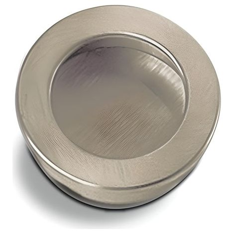Tirador embutir redondo aluminio Ø30mm niquelado para muebles