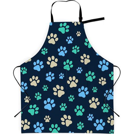 Fleurs Botaniques Tablier de Cuisine Unisexe, Tablier en avec Poches pour Cuisiner Pâtisserie Jardin Barbecue (1/5)