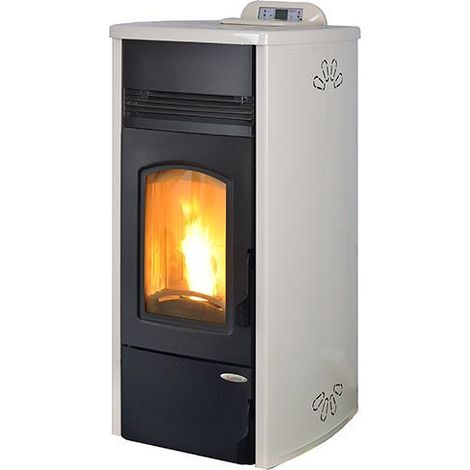 Stufa a Pellet ad aria ventilata 12 kw Laminox Dalia Omnia  Cuoio (1/2)