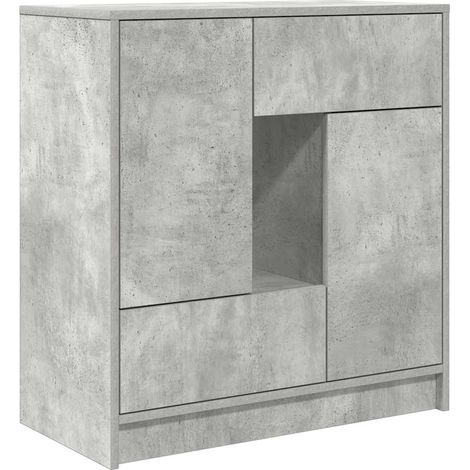 Maison Exclusive - Credenza con Cassetti e Ante Grigio Cemento 70,5x34x74,5 cm