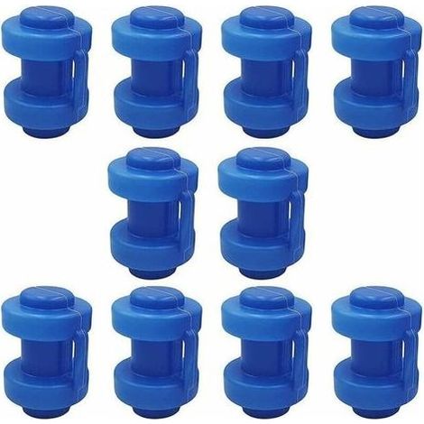 Capuchons Poteau Trampoline, 10 Pièces Trampoline Embout, Capuchons Pôle Trampoline, Capuchon D'Trampoline, pour Embout Poteau à Crochet Filet Filet de Sécurité Pièce de Rechange(Bleu)