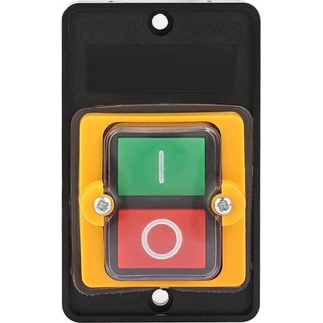 Bouton-poussoir Marche/Arrêt Étanche et Antipoussière, Interrupteur à Bouton de Machine 220V/380V 10A – IP65, pour Commande Industrielle (1/5)