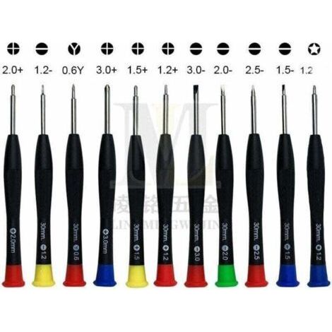11pcs Mini Magnetic Slotted Phillips Screwdriver Set for Watches Eyeglasses Jewelry Computers Laptops Precision Electronic Devices