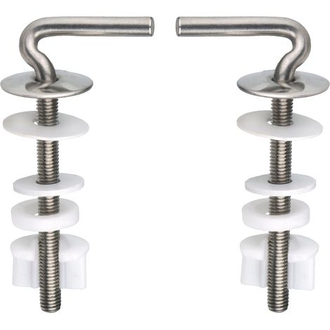 Cornat TEC364896 - Cerniera per sedile WC con fissaggio rapido, in acciaio INOX, per Pino, Tinos, Activ Clean, Pula, Safe, 1 pezzo