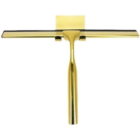 Raclette de douche en acier inoxydable pour porte de douche, salle de bain, fenêtre et vitre de voiture - Laiton -T-Audace (1/4)