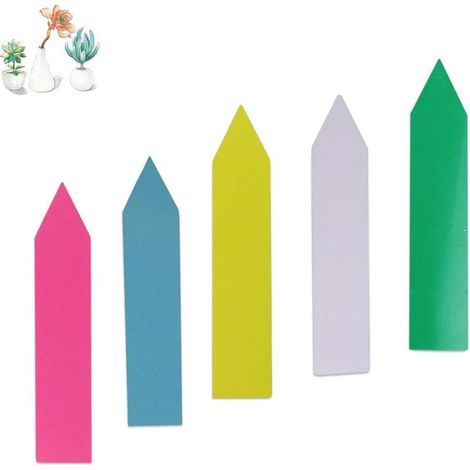 Étiquettes pour plantes (500 pièces), 10 2 cm, plastique multicolore imperméable BT (1/5)